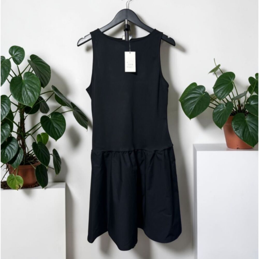 A New Day Women’s Black Sleeveless Drop-Waist Mini Dress Size Medium - Picture 2 of 2